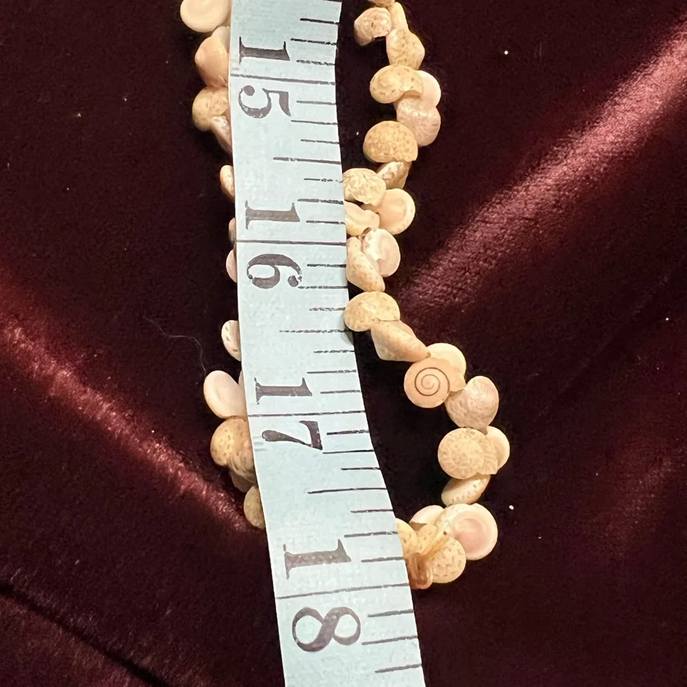Vintage Puka Shell Necklace | Natural Seashell Twist Rope Lei | Boho Beach